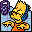 Bart rapping into mic folder icon
